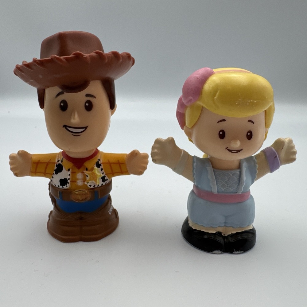 Fisher Price Little People Toy Story Figures Woody & Bo peep Disney Lot